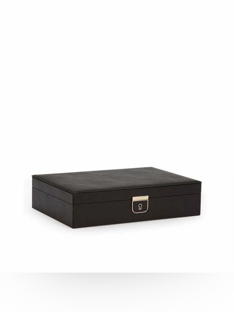 Wolf Palermo Medium Jewelry Box In Black Anthracite